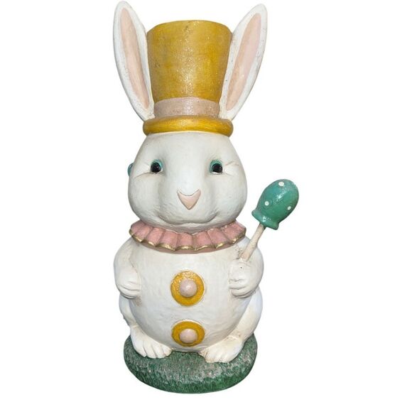 Vintage Ceramic Wonderland Statuary 14” White Rabbit Easter Home Decor - Picture 2 of 14